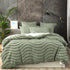 Cloud Linen Wave Quilt Cover Tufted Cotton Chenille Set Sage